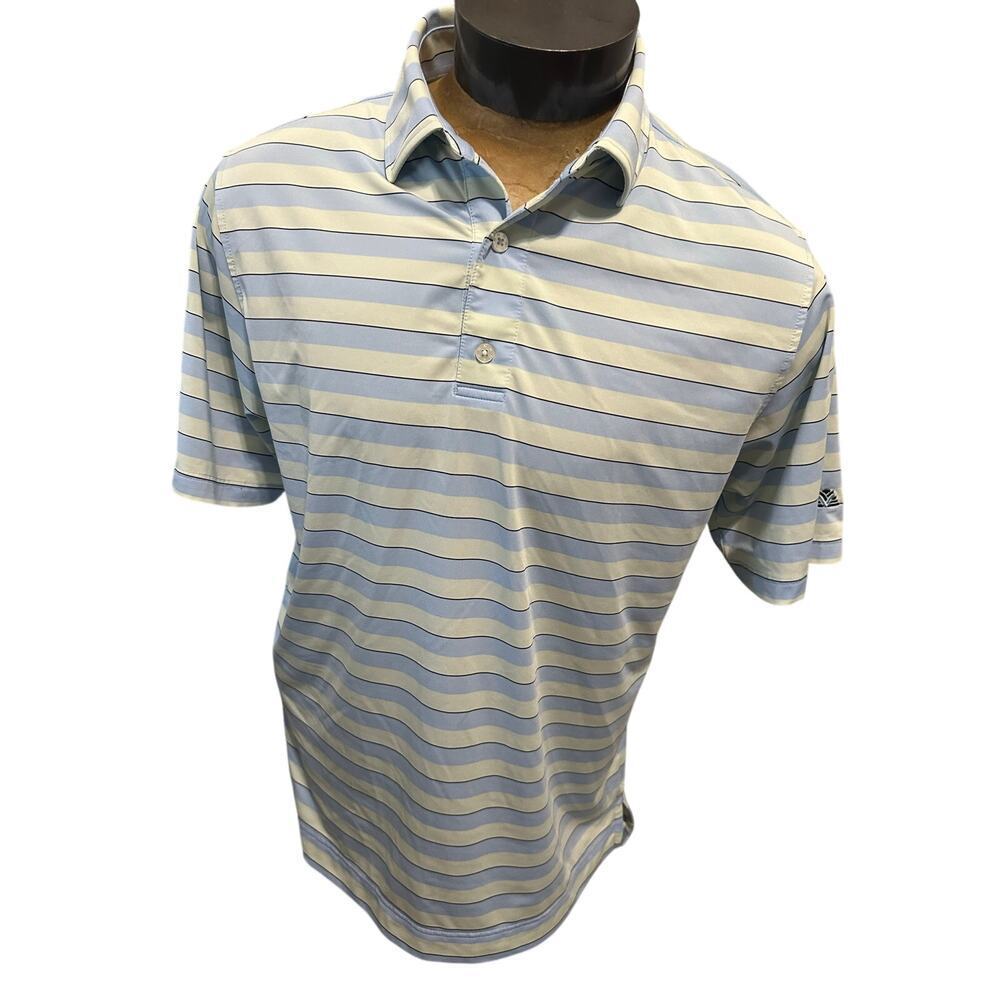 FootJoy Mens Medium Striped Short Sleeve Polo